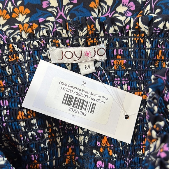 JOY JOY Blue OLIVIA Print Smocked Shorts, NWT - Picture 5 of 10